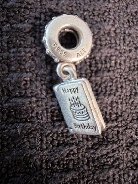 Pandora Silver 'Happy Birthday' Book Locket Charm